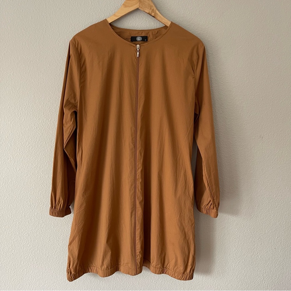 NB Caramel Cotton Front Zip Dress Size 44